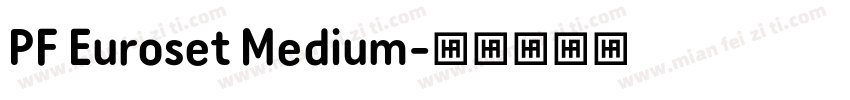 PF Euroset Medium字体转换